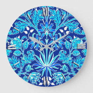 William Morris Hyacinth Print, Navy & Cobalt Blue Grote Klok