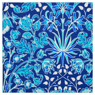 William Morris Hyacinth Print, Navy & Cobalt Blue Stof
