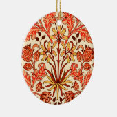 William Morris Hyacinth Print, Oranje en Rust Keramisch Ornament (Rechts)