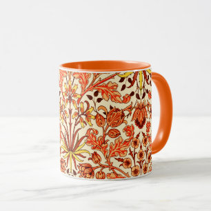 William Morris Hyacinth Print, Oranje en Rust Mok