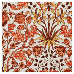 William Morris Hyacinth Print, Oranje en Rust Stof