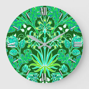 William Morris Hyacinth Print, Smaragdgroen Grote Klok