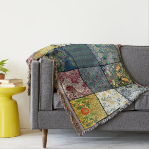 William * Morris II Art Nouveau Quilt Patch Throw Deken