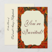 William Morris India Red Floral Kaart (Voorkant / Achterkant)