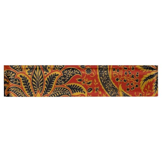 William Morris India Red Floral Naambordje (Voorkant)