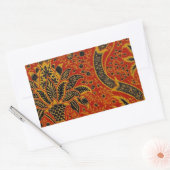 William Morris India Red Floral Rechthoekige Sticker (Envelop)