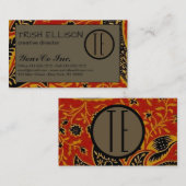 William Morris India Red Floral Visitekaartje (Voorkant / Achterkant)