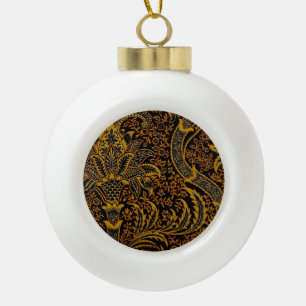 William Morris India Rood Bloem Motief Vintage Kla Keramische Bal Ornament