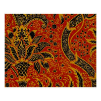 William Morris India Rood Bloem Motief Vintage Kla