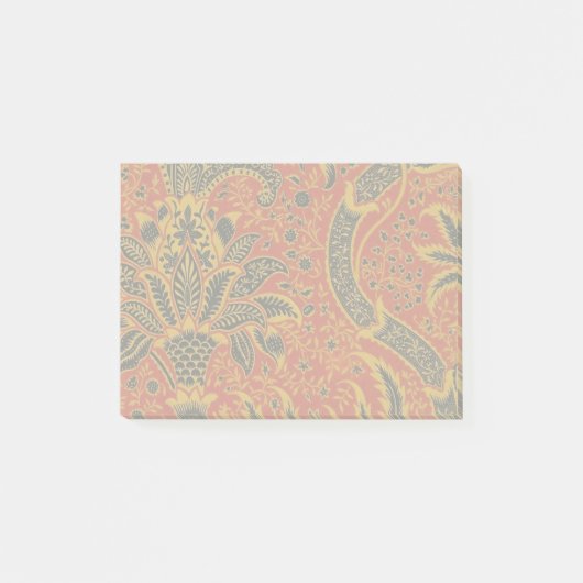 William Morris India Rood Bloem Motief Vintage Kla Post-it® Notes (Voorkant)