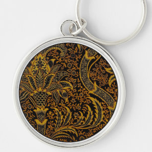 William Morris India Rood Bloem Motief Vintage Kla Sleutelhanger