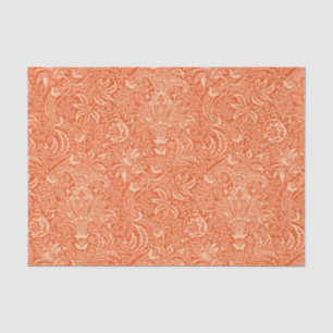 William Morris Indian, Coral Oranje en Peach Tissuepapier