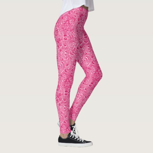 William Morris Indian, Fuchsia and Pastel Pink Leggings (Rechts)