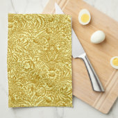 William Morris Indian, Mustard Gold Theedoek (Quarter Fold)