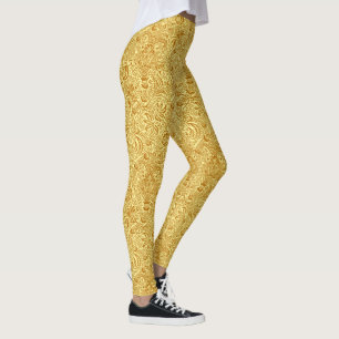 William Morris Indian, Mustard Yellow en Gold Leggings