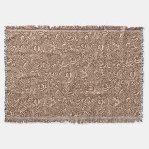 William Morris Indian, Taupe Tan en Beige Deken