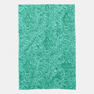 William Morris Indian, Turquoise en Light Aqua Theedoek