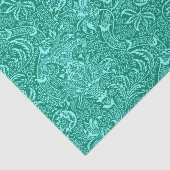 William Morris Indian, Turquoise en Light Aqua Tissuepapier (Detail)