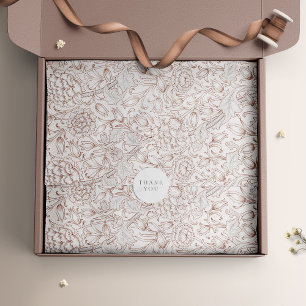 William Morris Ink Tulpen Retro Floral Tissuepapier