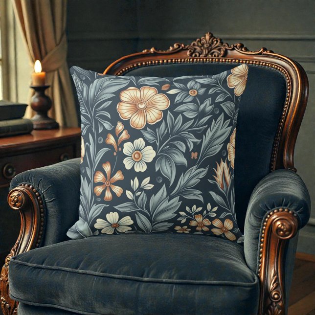 William Morris Inspired Botanical Style Pattern Kussen (Creator heeft geüpload)