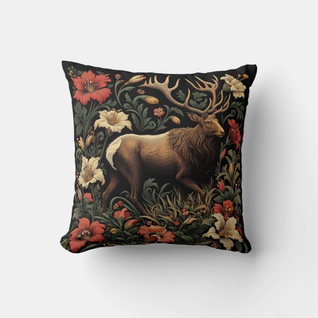 William Morris inspireerde Elk Pillow Kussen (Voorkant)