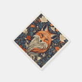 William Morris inspireerde Floral Red Fox Servet (Hoek)