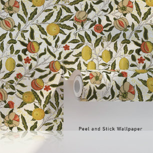 William Morris inspireerde granaatappel en bloemen Behang