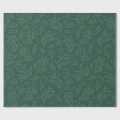 William Morris inspireerde groene botanische blade Cadeaupapier (Vlak)
