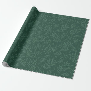 William Morris inspireerde groene botanische blade Cadeaupapier