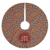 William Morris inspireerde Holly & Mistletoe Kerstboom Rok (Voorkant)