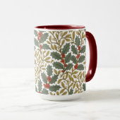 William Morris inspireerde Holly & Mistletoe Mok (Voorkant rechts)