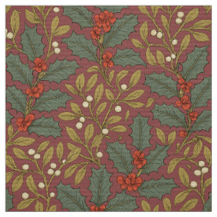 William Morris inspireerde Holly & Mistletoe Stof