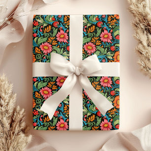 William Morris inspireerde kleurrijke, levendige b Cadeaupapier