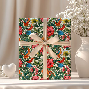 William Morris inspireerde kleurrijke, levendige b Cadeaupapier