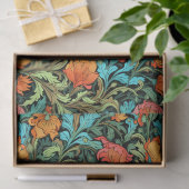 William Morris inspireerde levendige kleuren bloem Tissuepapier (Geschenk)