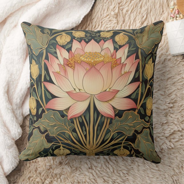 William Morris inspireerde Lotus Flower Sierkussen (Deken)