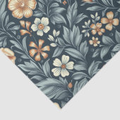 William Morris inspireerde pastel perzik ivoren bl Tissuepapier (Detail)