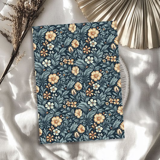 William Morris inspireerde pastel perzik ivoren bl Tissuepapier