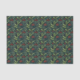 William Morris inspireerde Red Holly Berry Kerstmi Tissuepapier