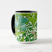 William Morris Iris Bird Floral Pattern Mok (Voorkant links)