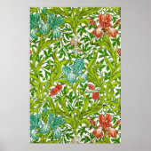  William Morris Iris Bird Floral Pattern Poster (Voorkant)