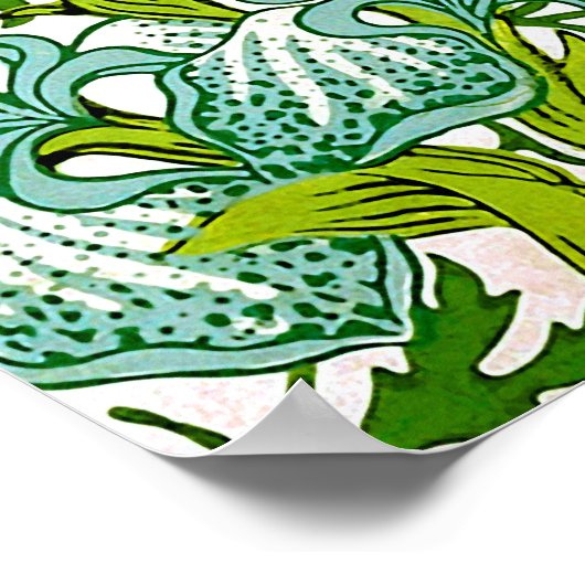 William Morris Iris Bird Floral Pattern Poster (Hoek)