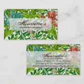  William Morris Iris Bird Floral Pattern Visitekaartje (Voorkant / Achterkant)