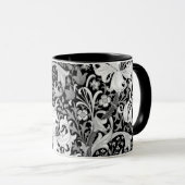 William Morris Iris en Lily, Black en White Mok (Voorkant rechts)