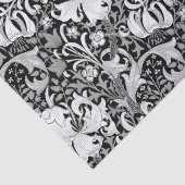 William Morris Iris en Lily, Black en White Tissuepapier (Detail)