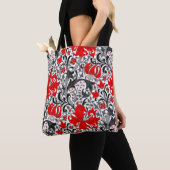 William Morris Iris en Lily, Black, White en Red Draagtas (Dichtbij)