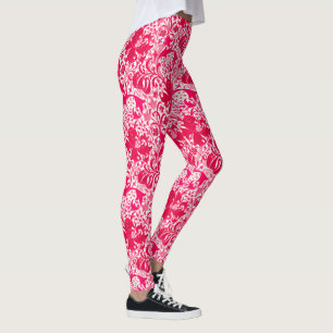 William Morris Iris en Lily, Fuchsia Pink Leggings