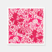 William Morris Iris en Lily, Fuchsia Pink Servetten (Voorkant)