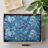 William Morris Iris en Lily, Indigo Blue Tissuepapier (Geschenk)