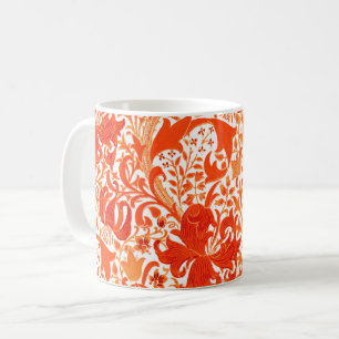 William Morris Iris en Lily, Mandarin Oranje Koffiemok